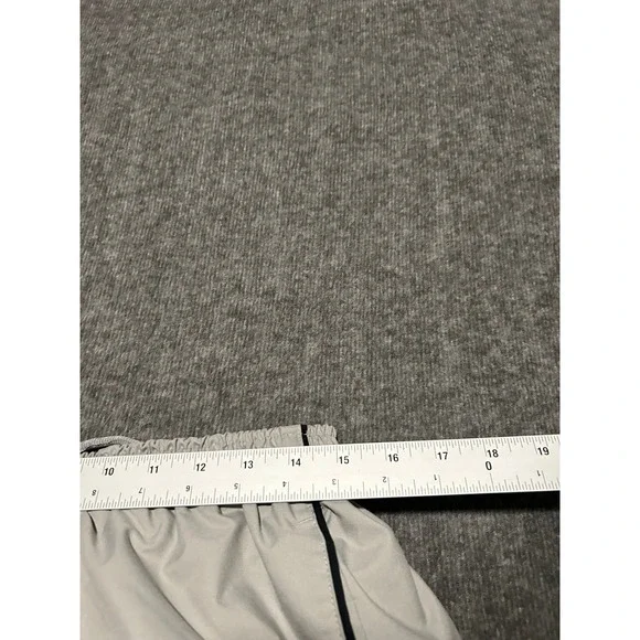 Nike sweatpants joggers Y2K gray vintage lined mens Large baggy ankle zipper - Picture 6 of 8